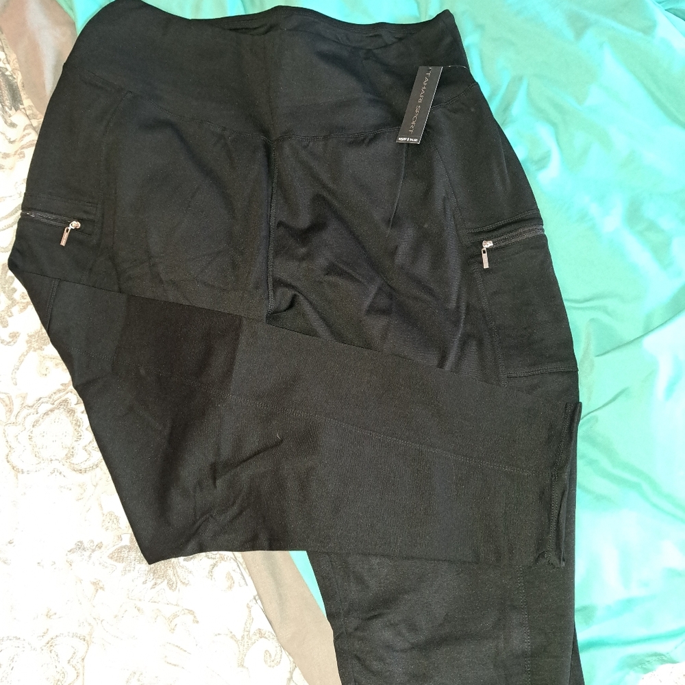 Tahari Black Track Pants
